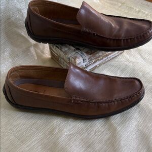 Johnston & Murphy Brown Leather Slip-On Loafers